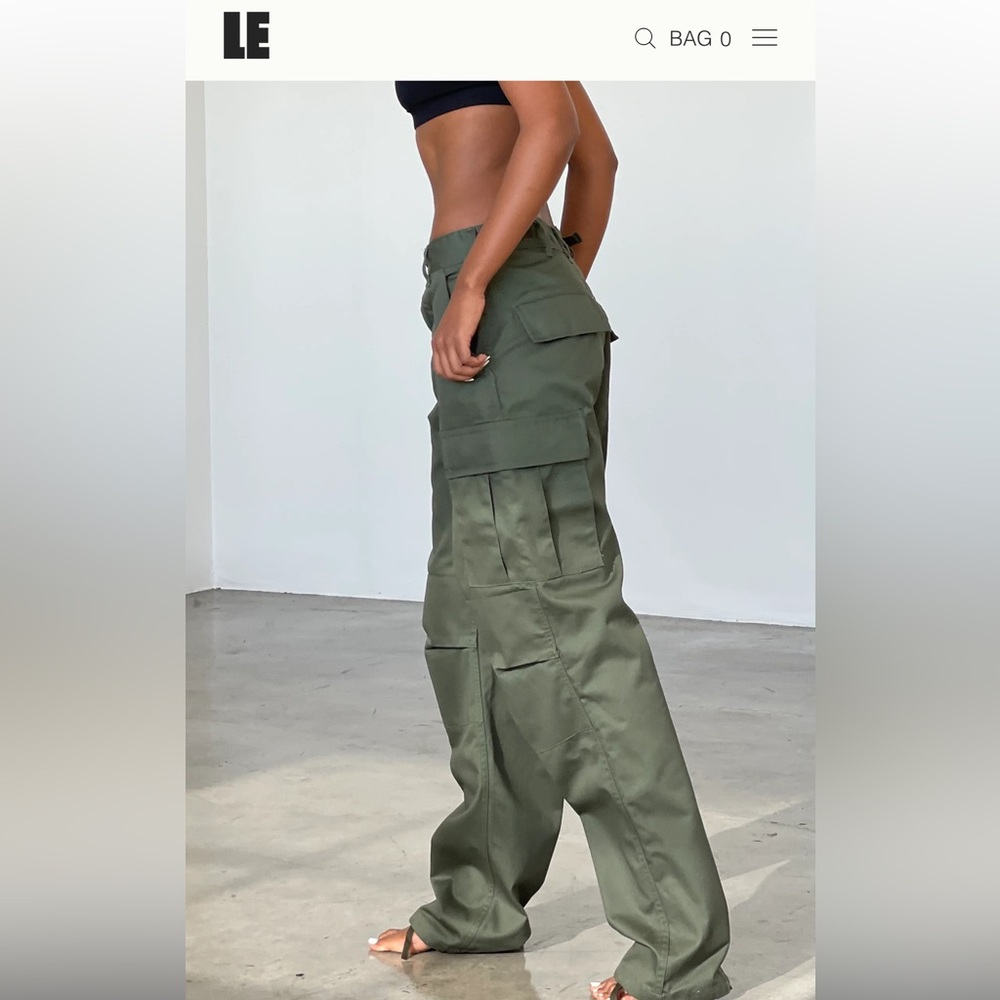 Local European Green Cargo Pants